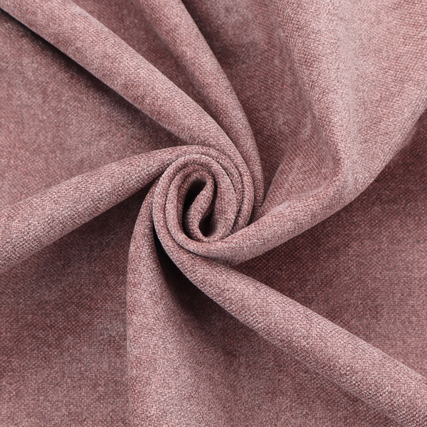A fine, woven upholstery fabric in a deep, muted mauve or dusky rose tone, featuring a consistent and textured surface pattern.