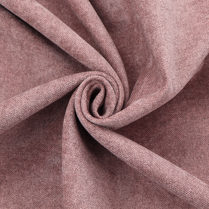 A fine, woven upholstery fabric in a deep, muted mauve or dusky rose tone, featuring a consistent and textured surface pattern.