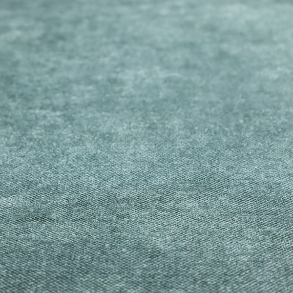 A fine, woven upholstery fabric in a rich, calming teal or muted blue-green tone, featuring a consistent and textured surface pattern.