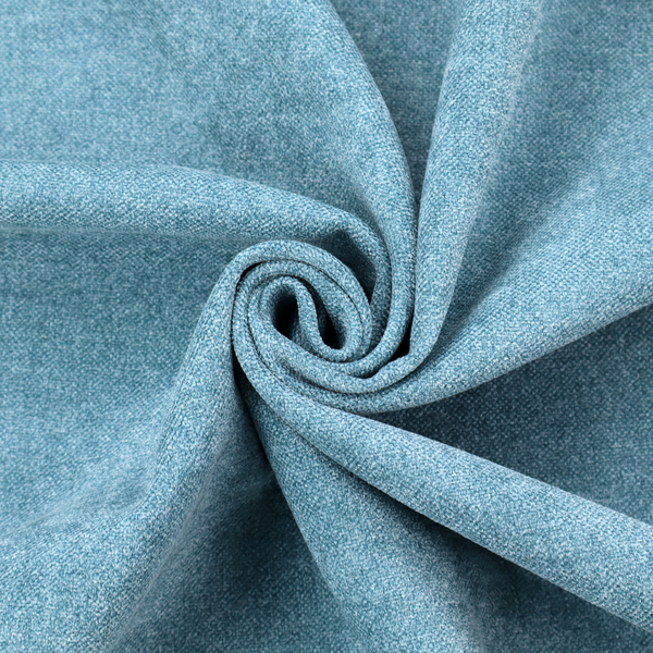 A fine, woven upholstery fabric in a bright, refreshing sky blue tone, featuring a consistent and textured surface pattern.