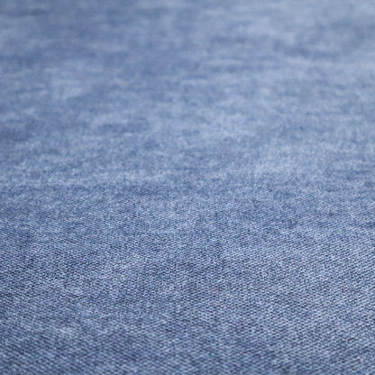 A fine, woven upholstery fabric in a deep, classic navy blue tone, featuring a consistent and textured surface pattern.