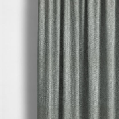 Astro Textured Basket Weave Plain Grey Silver Colour Upholstery Fabric CTR-37 - Made To Measure Curtains