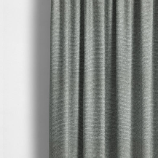 Astro Textured Basket Weave Plain Grey Silver Colour Upholstery Fabric CTR-37 - Made To Measure Curtains