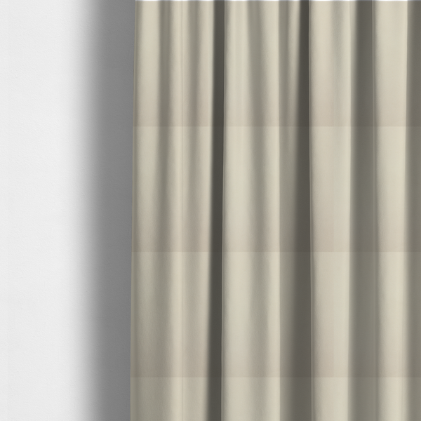 The fabric used to create these made-to-measure curtains is a solid champagne-coloured Hallstatt faux leather fabric texture with a smooth, fine finish.
