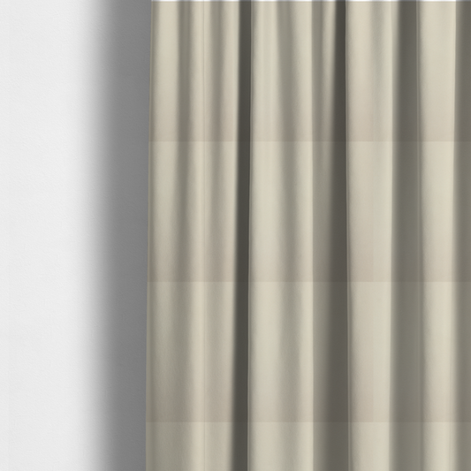 The fabric used to create these made-to-measure curtains is a solid champagne-coloured Hallstatt faux leather fabric texture with a smooth, fine finish.