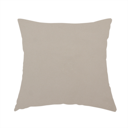 The fabric used to create this handmade cushion is a solid taupe-coloured Hallstatt faux leather fabric texture with a smooth, fine finish.