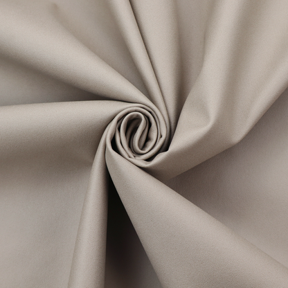 A solid taupe-coloured Hallstatt faux leather fabric texture with a smooth, fine finish.