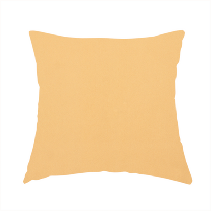 The fabric used to create this handmade cushion is a solid yellow-coloured Hallstatt faux leather fabric texture with a smooth, fine finish.