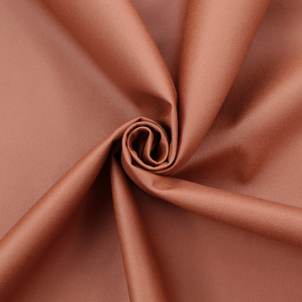 A solid rust-coloured Hallstatt faux leather fabric texture with a smooth, fine finish.