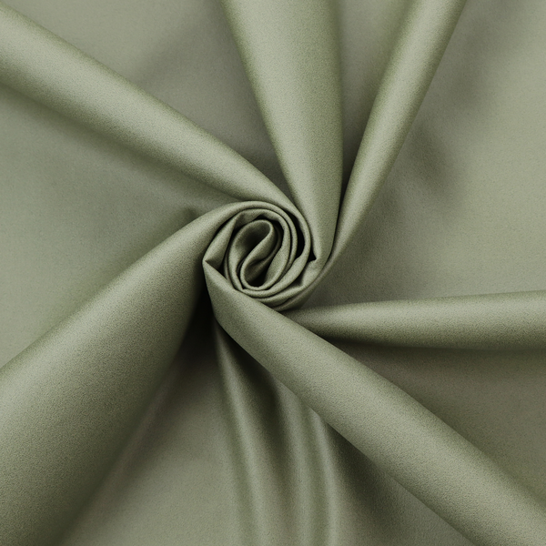 Plain, solid olive green-coloured Hallstatt faux leather fabric texture with a smooth, fine finish.