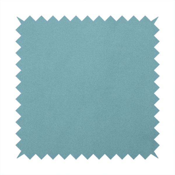 Plain, solid blue-coloured Hallstatt faux leather fabric texture with a smooth, fine finish.