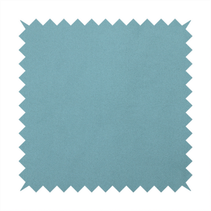 Plain, solid blue-coloured Hallstatt faux leather fabric texture with a smooth, fine finish.