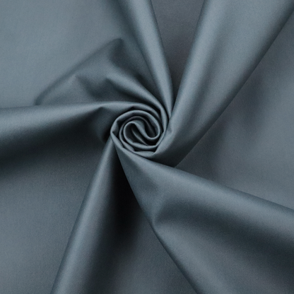 Plain, solid dark blue-coloured Hallstatt faux leather fabric texture with a smooth, fine finish.