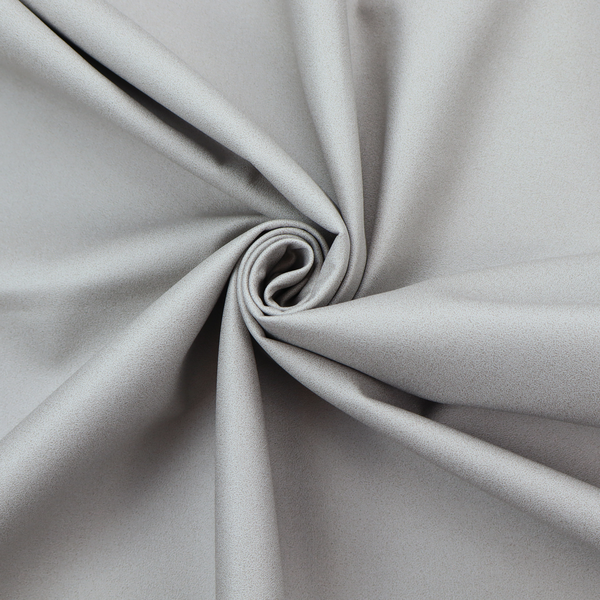 Plain, solid light grey-coloured Hallstatt faux leather fabric texture with a smooth, fine finish.