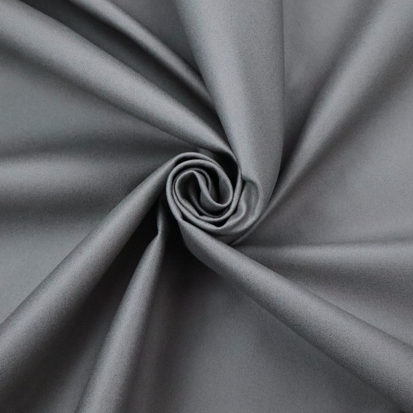 Plain, solid dark grey-coloured Hallstatt faux leather fabric texture with a smooth, fine finish.