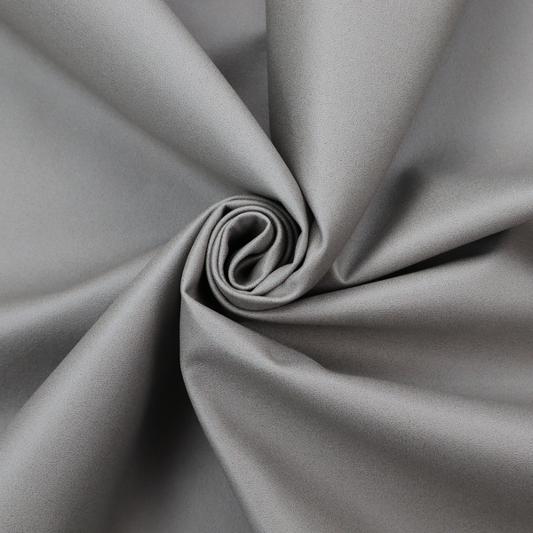 Plain, solid warm grey-coloured Hallstatt faux leather fabric texture with a smooth, fine finish.