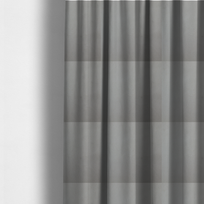 The fabric used to create these made-to-measure curtains is a plain, solid warm grey-coloured Hallstatt faux leather fabric texture with a smooth, fine finish.