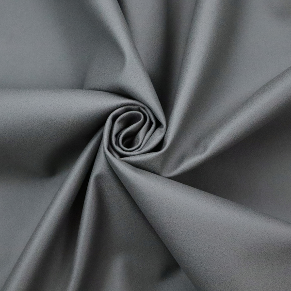 Plain, solid medium grey-coloured Hallstatt faux leather fabric texture with a smooth, fine finish.