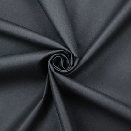 Plain, solid dark slate grey-coloured Hallstatt faux leather fabric texture with a smooth, fine finish.