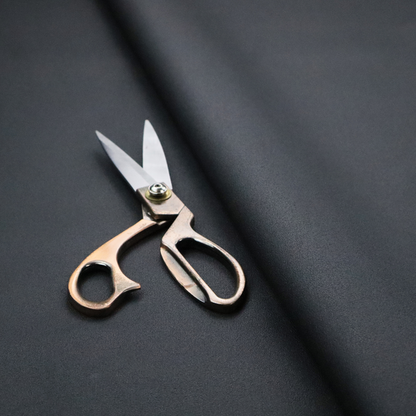 Plain, solid dark slate grey-coloured Hallstatt faux leather fabric texture with a smooth, fine finish.