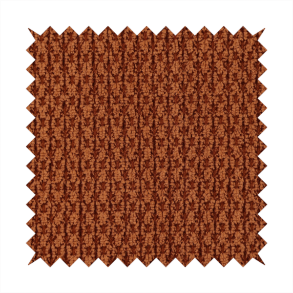 Chicago Bobble Effect Chenille Upholstery Fabric Burnt Orange Colour CTR-373