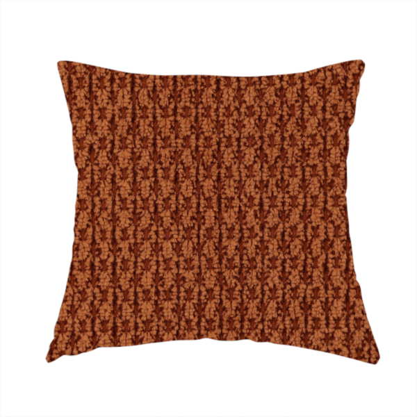 Chicago Bobble Effect Chenille Upholstery Fabric Burnt Orange Colour CTR-373 - Handmade Cushions