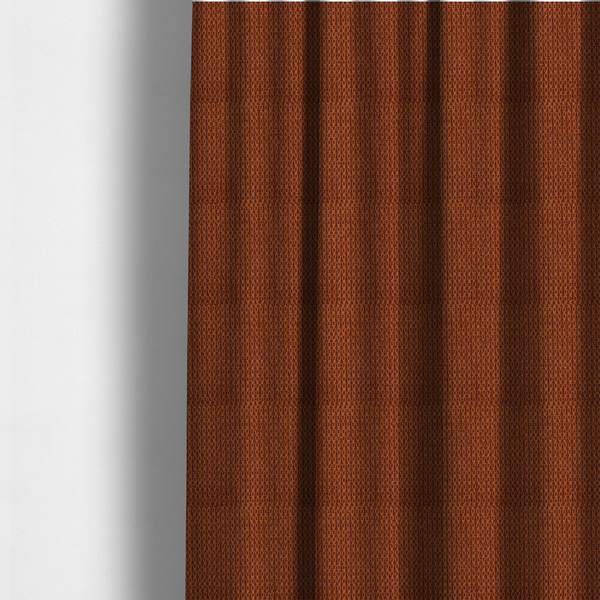 Chicago Bobble Effect Chenille Upholstery Fabric Burnt Orange Colour CTR-373 - Made To Measure Curtains