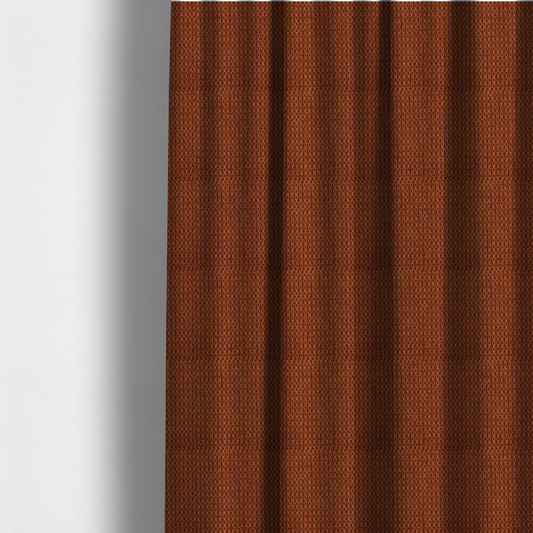 Chicago Bobble Effect Chenille Upholstery Fabric Burnt Orange Colour CTR-373 - Made To Measure Curtains