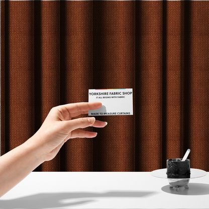 Chicago Bobble Effect Chenille Upholstery Fabric Burnt Orange Colour CTR-373 - Made To Measure Curtains