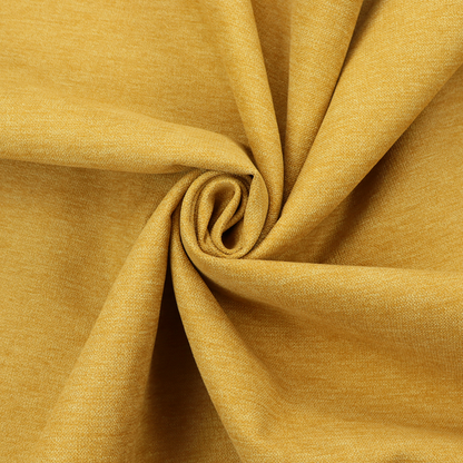 A solid mustard yellow woven textile with a fine, subtle textured weave.