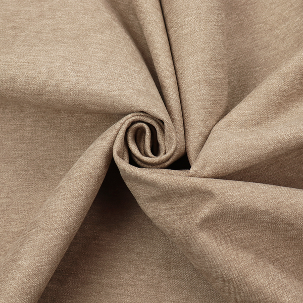 A solid light brown or taupe woven textile with a fine, subtle textured weave.