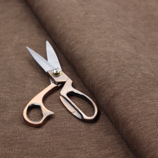 A solid dark brown woven fabric swatch with a fine, subtle texture.