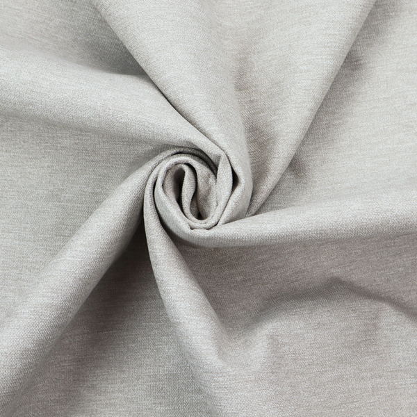 A light grey or silver woven textile with a fine, subtle textured weave.