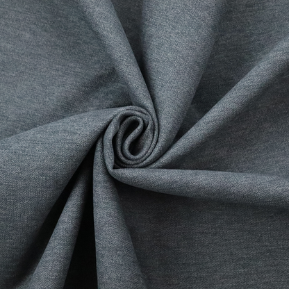 A solid dark denim blue or slate blue woven textile with a fine, subtle textured weave.