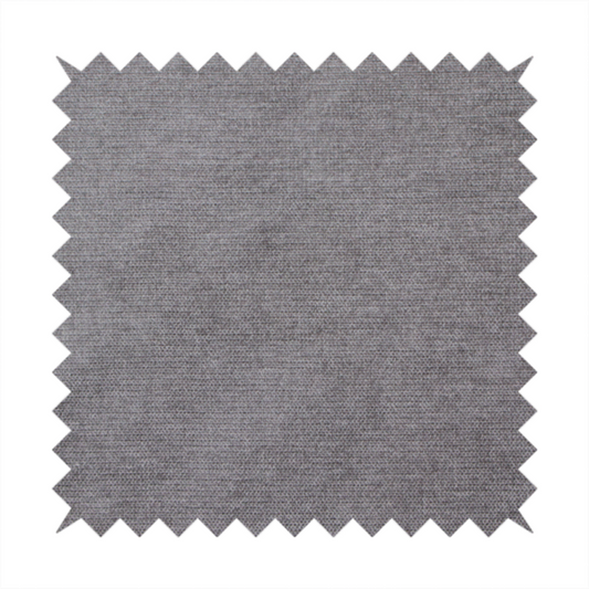 A textured, medium grey woven upholstery fabric.