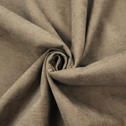 A textured, warm khaki or golden beige woven upholstery fabric.