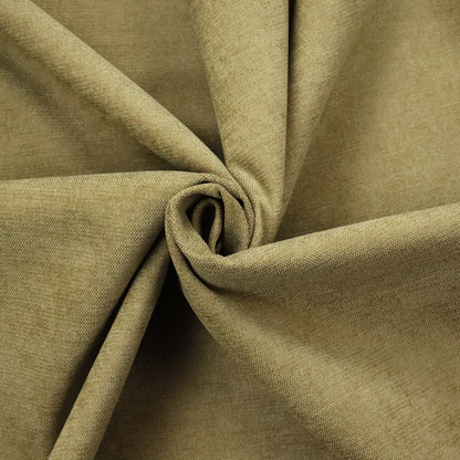 A textured, olive green or muted bronze woven upholstery fabric.