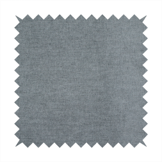 A textured, medium grey or steel grey woven upholstery fabric.