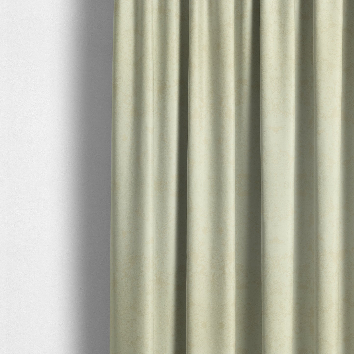 Mica Designer Fabrics Semi Plain Abstract Pattern Chenille Upholstery Fabric In Cream Colour CTR-390 - Made To Measure Curtains