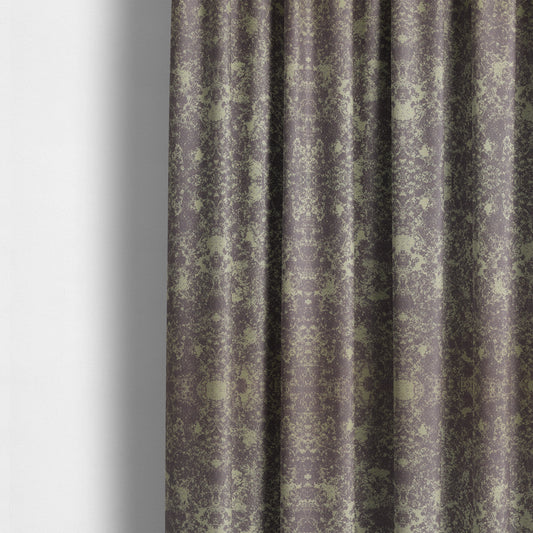 Mica Designer Fabrics Semi Plain Abstract Pattern Chenille Upholstery Fabric In Purple Colour CTR-395 - Made To Measure Curtains