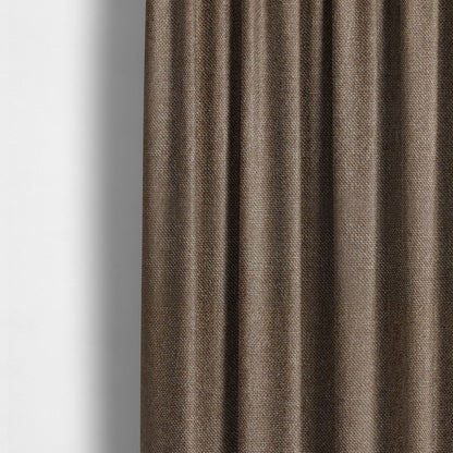 Astro Textured Basket Weave Plain Brown Bronze Colour Upholstery Fabric CTR-40 - Made To Measure Curtains