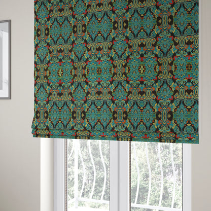 Komkotar Fabrics Rich Detail Floral Damask Upholstery Fabric In Chocolate Brown Colour CTR-409 - Roman Blinds