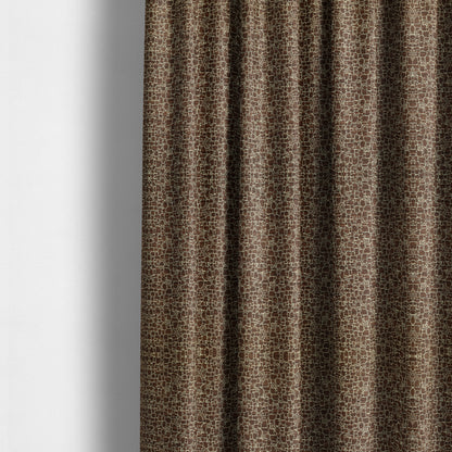 Ketu Collection Of Woven Chenille Pebble Stone Effect Pattern Brown Colour Furnishing Fabrics CTR-426 - Made To Measure Curtains