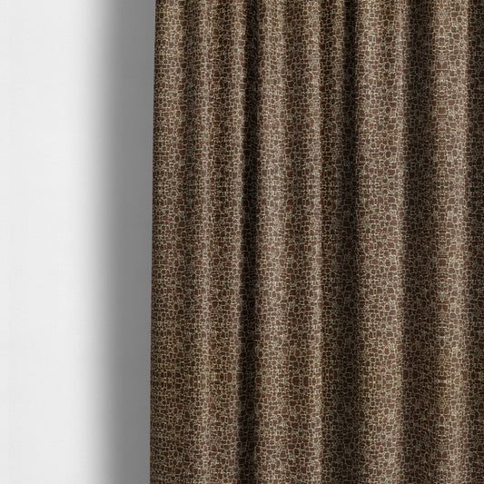 Ketu Collection Of Woven Chenille Pebble Stone Effect Pattern Brown Colour Furnishing Fabrics CTR-426 - Made To Measure Curtains