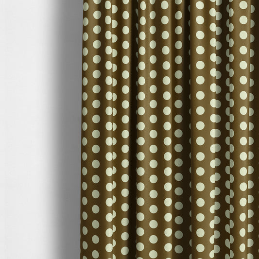 Freedom Printed Velvet Fabric Brown White Spotted Pattern Upholstery Fabrics CTR-510 - Made To Measure Curtains