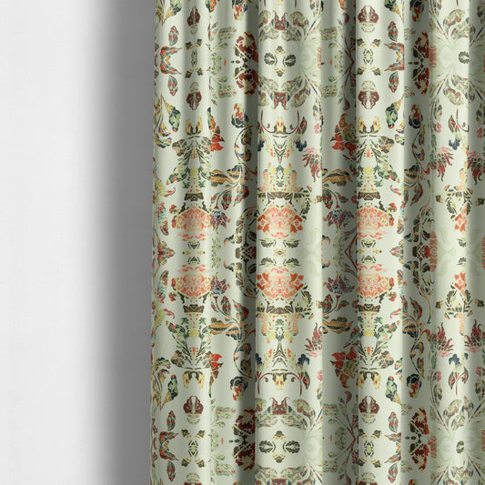 Freedom Printed Velvet Fabric Tropical Colours Full Of Floral Printed Upholstery Fabrics CTR-513 - Made To Measure Curtains