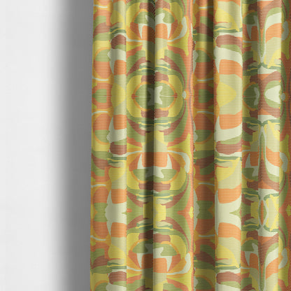 Freedom Printed Velvet Fabric Geometric Abstract Pattern Colourful Upholstery Fabric CTR-527 - Made To Measure Curtains