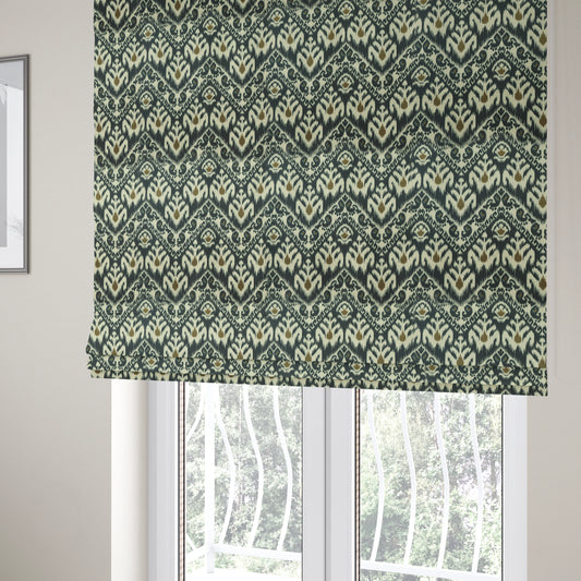 Freedom Printed Velvet Fabric Collection Designer Pattern Upholstery Fabric CTR-53 - Roman Blinds