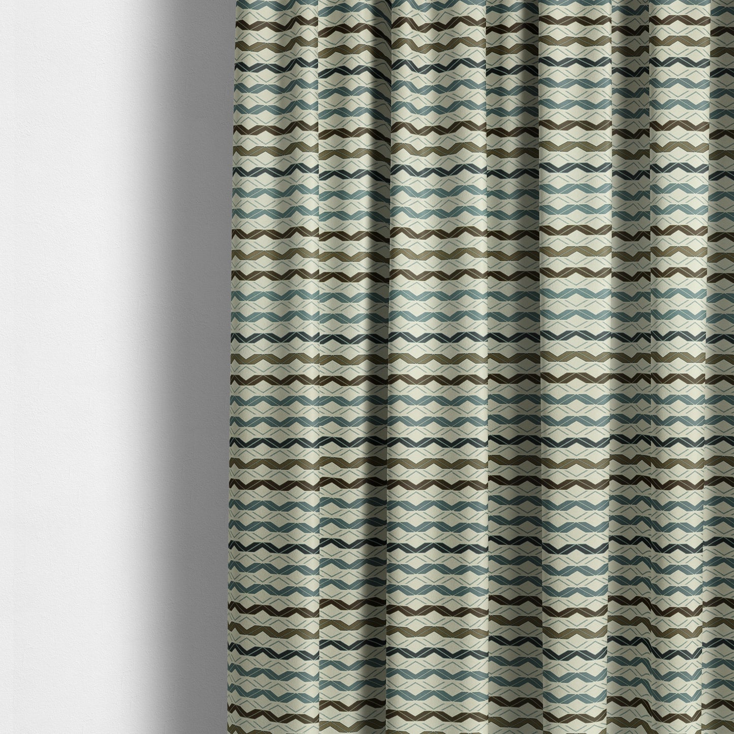 Freedom Printed Velvet Fabric Collection Designer Striped Pattern Upholstery Fabric CTR-54 - Made To Measure Curtains