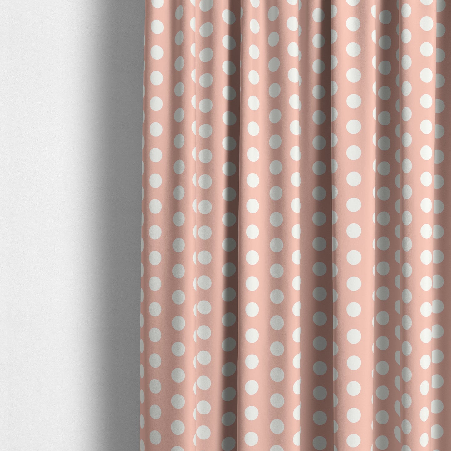 Freedom Printed Velvet Fabric Pink White Spotted Pattern Upholstery Curtain Fabrics CTR-567 - Made To Measure Curtains